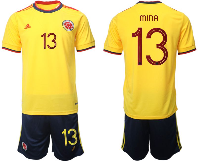 Cheap Men 2022 World Cup National Team Colombia home yellow 13 Soccer Jersey